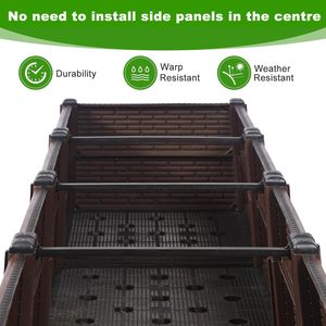 Jardineras Elevadas de Polipropileno para Exteriores de 31.5x31.5x19.6 Pulgadas, para Arreglos Estacionales de Vegetales y Hierbas - Product Image 6