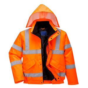 Heavy Duty Reflective Winter Hi Vis Waterproof Reflective Safety Work Jacket for Construction Site <b>Road</b> Workers Security Men - Product Image 5