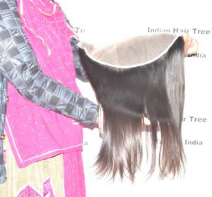 Venta al por mayor de cabello humano indio frontal 13*6 de alta calidad, liso, de color natural, suave, sin procesar, para extensiones. - Product Image 4