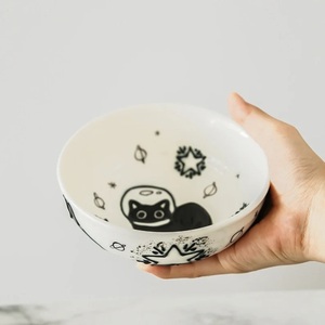 Tazón de Cerámica Artesanal con Diseño de Estrella Cósmica, Forma Redonda Profunda para una Elegancia Moderna en la Cocina y el Comedor - Product Image 2
