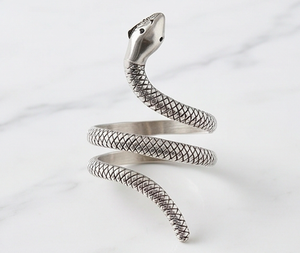<b>Silver</b> Metal Snake <b>Napkin</b> Ring Novelty Spiral Table Decor Ideal For Dinner Use And Parties Use - Product Image 2