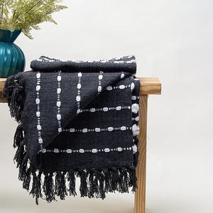 Collection de luxe indienne, jeté en coton tissé à la main, couverture douce pour canapé et décoration de salon - Product Image 3