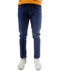 Jeans en denim personnalisés pour hommes, de haute qualité, tendance, en coton, style hip-hop, coupe slim classique, pantalon long taille haute pour jeunes - Product Image 1
