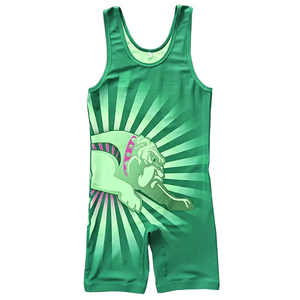 Vente en gros de maillots de lutte classiques personnalisables, imprimés, respirants, écologiques, à séchage rapide, en Spandex/Polyester 260g, col en V - Product Image 1