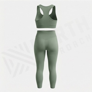 Conjunto de Yoga Personalizado para Mujer, Largo hasta la Rodilla, Tallas Grandes, con Diseño Bordado, Venta al por Mayor, Ropa Deportiva para Gimnasio y Fitness - Product Image 2