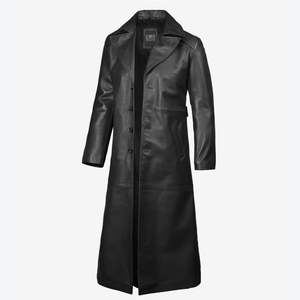 Abrigo Largo de Cuero para Hombre con Tela de Alta Calidad para un Estilo y Comodidad Durante Todo el Año - Product Image 4