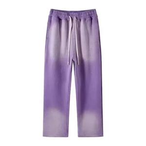 Wholesale Customized Logo Men's Sweatpants Oversized Straight Leg Baggy Heavyweight Mid Waist Sunfade Washed for Men - Product Image 5
