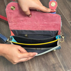 2025 haute qualité unique bandoulière sacs à main recycler cuir luxe dames sac à main coloré en cuir sacs de messager pour les femmes - Product Image 6