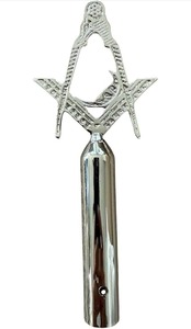 GYM FORCE - Juego de 4 adornos decorativos para mástil de logia masónica, color plateado, para ceremonias de masónicos, temática espacial, color plateado - Product Image 3