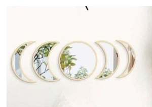 Miroir mural décoratif circulaire moderne à emboîtement, cadre en métal noir, miroir à accents multi-cercles pour salon, décoration d'hôtel - Product Image 5