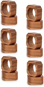Anneaux de serviette en bois faits à la main, économiques, pour la décoration de table et les événements - Product Image 3
