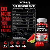 Gummies protéinés OEM 10g au whey, 120 unités, sans sucre ni glucides, bonbons protéinés à la pectine avec multivitamines pour le fitness, vente en gros