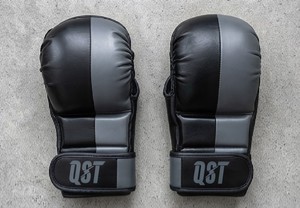 QST Professional MMA Gloves PU Leather Boxing Gloves Training And Martial Arts Gloves with <b>velcro</b> closing custom logo - Product Image 5