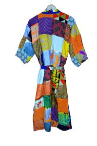 Kimono vintage en soie recyclée, cadeau d'anniversaire pour elle, robe de nuit pour femmes, nouveauté - Product Image 5