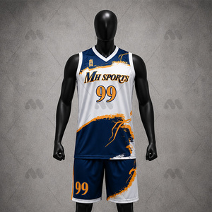 Camisetas de baloncesto unisex reversibles con cuello en V, de secado rápido, 100% poliéster, que absorben la humedad, para hombre, muy vendidas. - Product Image 1