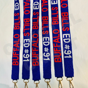 สายสะพายผ้าประดับลูกปัด CRYSTAL CRAFT รุ่น 4350 อุปกรณ์ตกแต่งกระเป๋าถือแบบวินเทจรักษ์โลก GO REBS ลายตัวอักษรสีแดง ดาวสีน้ำเงิน หูหิ้วแฟชั่น - Product Image 6