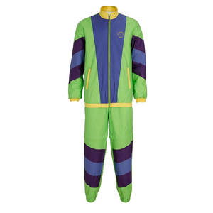 Chándal cortavientos de poliéster con chaqueta de cuello alto y pantalones con cintura elástica ajustable - Product Image 2