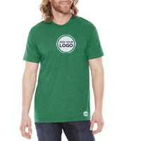 T-shirts à col rond à manches courtes en coton / fibre de bambou imprimés, écologiques, à séchage rapide, en mélange tri-blend, de la marque Next Level