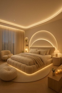 Modern Upholstered Bedroom <b>Bed</b> Soft Headboard Footboard Quilted Panel <b>Double</b> <b>Size</b> <b>Bed</b> for Home Hotel Apartments - Product Image 5