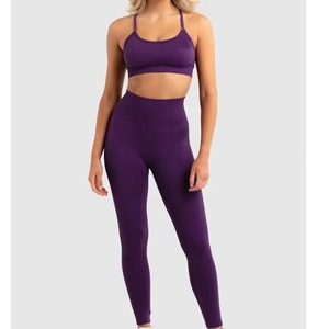 New Arrival Good Quality Latest Design Women Yoga Set Best Fashion Elastic Waist Fitness Custom Yoga Set for Sale - Product Image 1