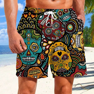 กางเกงว่ายน้ำชายแบบ unisex แห้งเร็ว น้ำหนักเบา ลายดอกไม้ ผ้าทอระบายอากาศ เอวยางยืดพร้อมเชือกผูก - Product Image 1