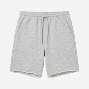 Pantalones Cortos Bermuda de Algodón Gris para Hombre, con Cordón en la Cintura, Bolsillos, Estilo Casual, Tejido de Punto, Cintura Media, Color Sólido, Transpirables - Product Image 4