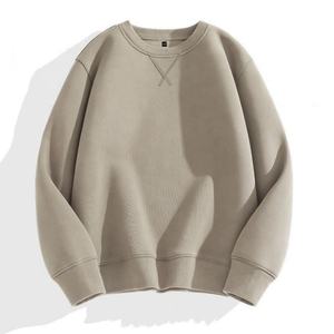 Sweat-shirt uni pour homme de haute qualité, col rond, sur mesure, en coton, à manches longues, vente en gros - Product Image 5