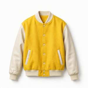 Veste de sport en toile 100% laine jaune à capuche pour homme avec des caractéristiques de séchage rapide et respirantes pour l'hiver - Product Image 1