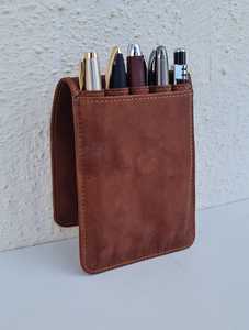 ซองใส่ปากกา5ด้ามทำจากหนัง PU พร้อมฝาปิดแบบแม่เหล็กที่ใส่ดินสอสำหรับปากกา5ด้าม - Product Image 4