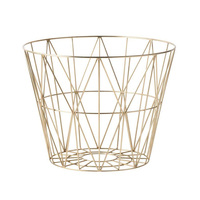 Panier à fruits en fil métallique de style nordique avec un cadre ouvert élégant pour une décoration intérieure de luxe