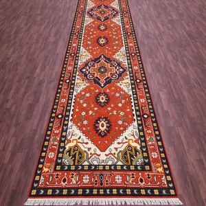 Alfombra de Lana Roja de Lujo, Estilo Clásico/Postmoderno, Hecha a Mano, para Sala de Estar, Alfombra Oriental Clásica Vintage, Alfombra Grande para Oración - Product Image 1