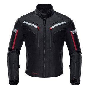 New Men's Leather Motorbike <b>Jacket</b> <b>with</b> Stand Collar and Front Logo Cordura Mesh Breathable <b>Fleece</b> <b>Lining</b> - Product Image 1