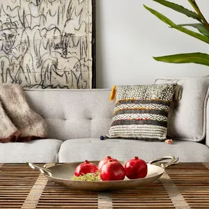 Bol de service élégant fait main avec un artisanat artistique pour la décoration intérieure, plateau de service en métal épais pour - Product Image 3