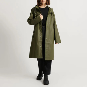 Hot Selling Long Waterproof Breathable Polyester Women's Raincoat High Quality Outdoor Travel Rainwear - Product Image 6