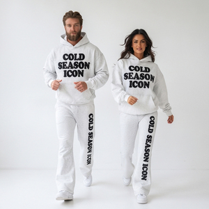 Casual Pullover Washed Hoodie <b>Sweatpants</b> <b>Set</b> Winter 100% Cotton Fleece Washed Tracksuit 450gsm Fleece Vintage Wash Tracksuits - Product Image 3