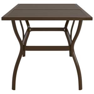 Grande table de jardin en acier durable, revêtement poudré brun, tables d'extérieur - Product Image 3