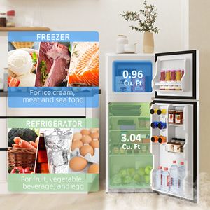 Frigorifero Bianco da 4 Piedi Cubi con Porte Reversibili, Piccolo Frigo a Raffreddamento Diretto, Indipendente, Alimentazione Singola, Certificato CB - Product Image 4