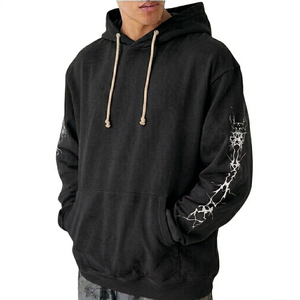 <b>Men</b> Customized Boxy <b>Pullover</b> Hoodies 100% Cotton French Terry Blank Plain <b>Men</b> Screen Print With Drop Shoulder <b>Pullover</b> Hoodies - Product Image 6