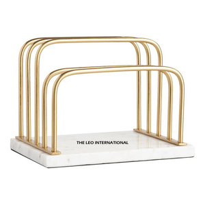 Support de cartes verticales semi-circulaire martelé, présentoir de cartes de visite de bureau haut de gamme, organisateur de bureau et de tiroir - Product Image 6