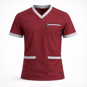 Uniforme de Hospital 2026, Fabricante de Uniformes Médicos Personalizados, Conjunto de Uniforme Quirúrgico Ecológico de Tela Twill, Transpirable, de Algodón y Poliéster, Unisex - Product Image 3