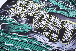 เสื้อรัดกล้ามเนื้อแขนยาวสำหรับผู้ชาย MMA ป้องกันรังสียูวี พิมพ์โลโก้ตามสั่ง ชุด BJJ ผ้ายืดสแปนเด็กซ์ โพลีเอสเตอร์ เสื้อ MMA แบบซับลิเมชั่น - Product Image 5