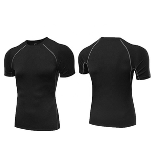 Unisex <b>Black</b> Sleeveless Compression Shirt Quick Dry 100% Polyester Rash Guard Top UPF50+ 180g - Product Image 3