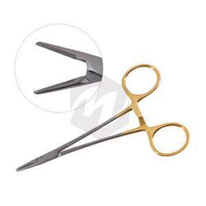 Halsey Needle Holder <b>Tungsten</b> Carbide Surgical Stainless Steel Medic Instruments Suturing Dental Veterinary Medical 14cm Curved - Product Image 2