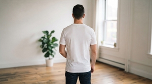 เสื้อยืดคอตตอนพรีเมียม แขนสั้น คอกลม ทรงปกติ สไตล์สมาร์ทแคชชวล เนื้อผ้าเจอร์ซีย์ ป้องกันขนร่วง น้ำหนัก 220 กรัม ลายตัวอักษร - Product Image 3