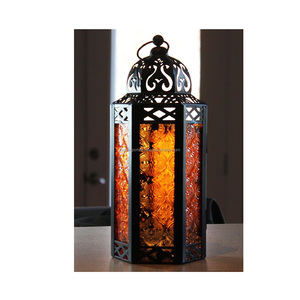Modern Luxury Iron Lantern Hanging Candle Holder Decorative for Home Decoration Patio Garden <b>Balcony</b> <b>Table</b>-Durable High Quality - Product Image 1