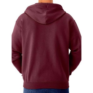 Sweat-shirt à capuche zippé vert uni pour homme, coupe classique, en molleton décontracté, idéal pour l'automne - Product Image 6