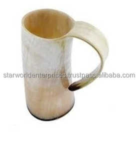 Cuerno de buey de búfalo Cerveza Viking Vintage Cuerno Taza Coleccionable Cuerno Drinkware para uso doméstico y hotelero de proveedor indio - Product Image 5