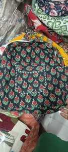 Cotton Storage <b>Bag</b> With Floral Pattern 100x80cm <b>Foldable</b> Compression Type For Bedroom Use - Product Image 1