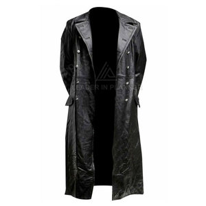 เสื้อโค้ทหนังวัวแท้พรีเมียมสำหรับผู้ชาย แฟชั่นฤดูหนาว เสื้อโค้ทหนังยาว ราคาขายส่ง เสื้อโค้ทหนังผู้ชาย - Product Image 6