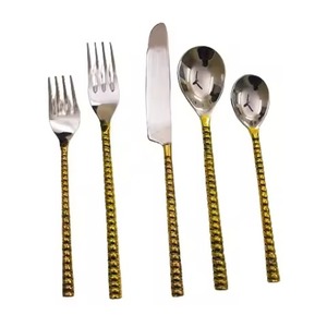 Ensemble de couverts en métal de qualité supérieure pour la salle à manger, cuillère, fourchette, couteau en acier inoxydable, ensemble de couverts durables et élégants - Product Image 1